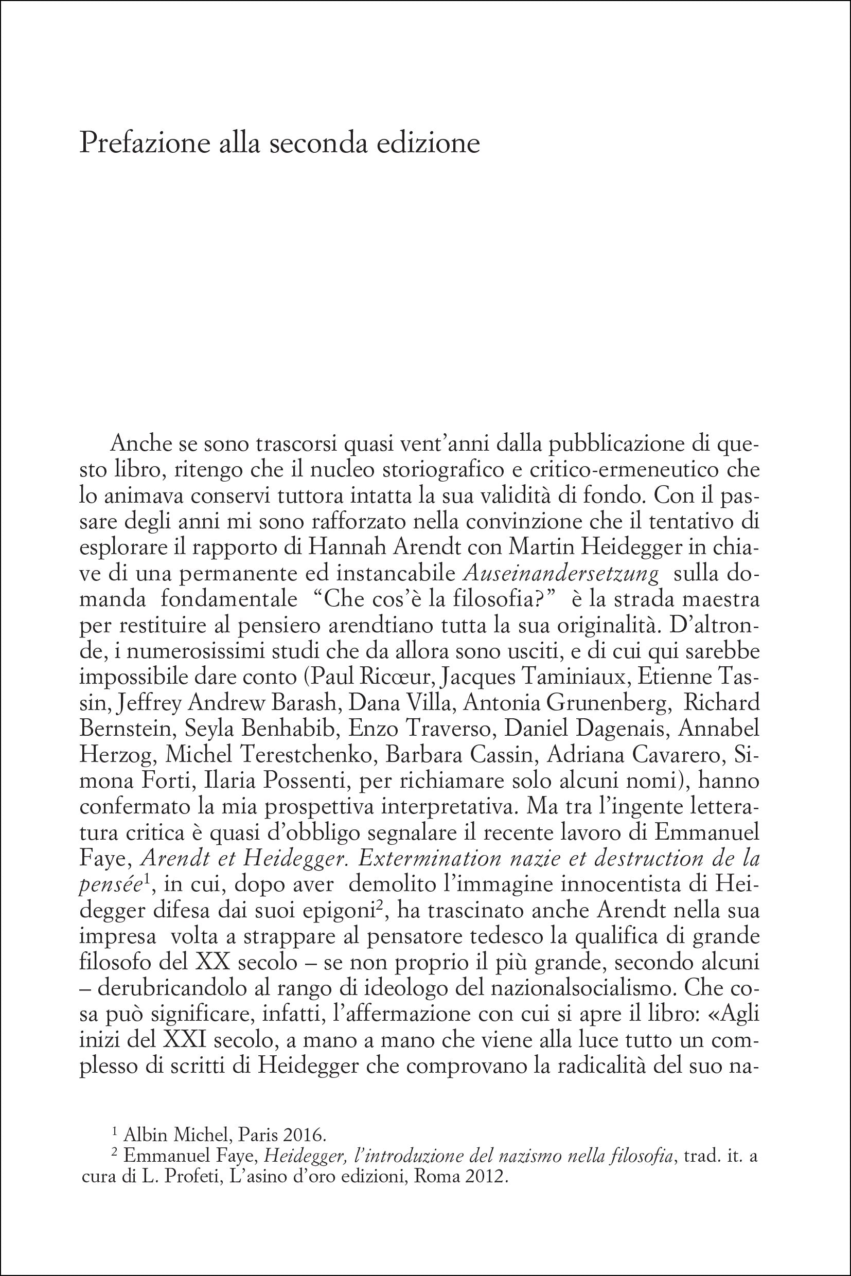 Hannah Arendt e Martin Heidegger. Alle origini della filosofia occidentale