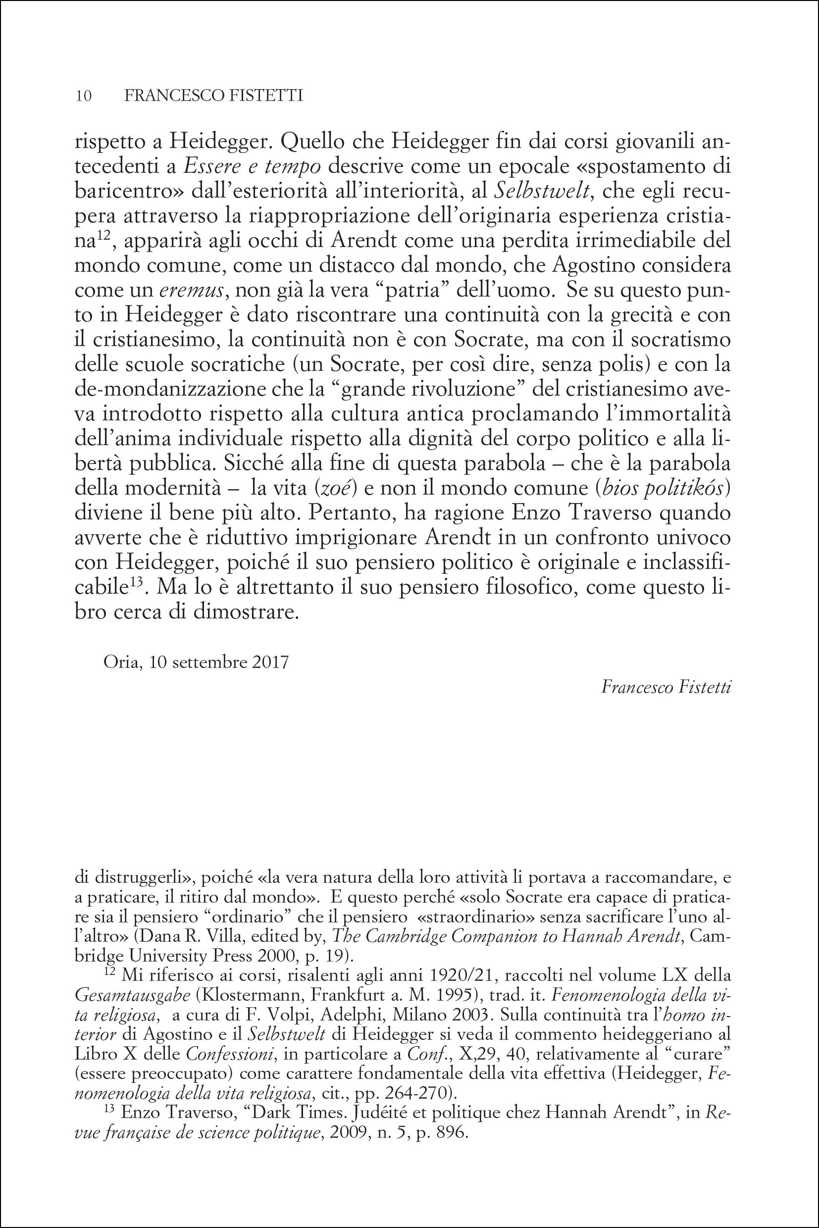 Hannah Arendt e Martin Heidegger. Alle origini della filosofia occidentale