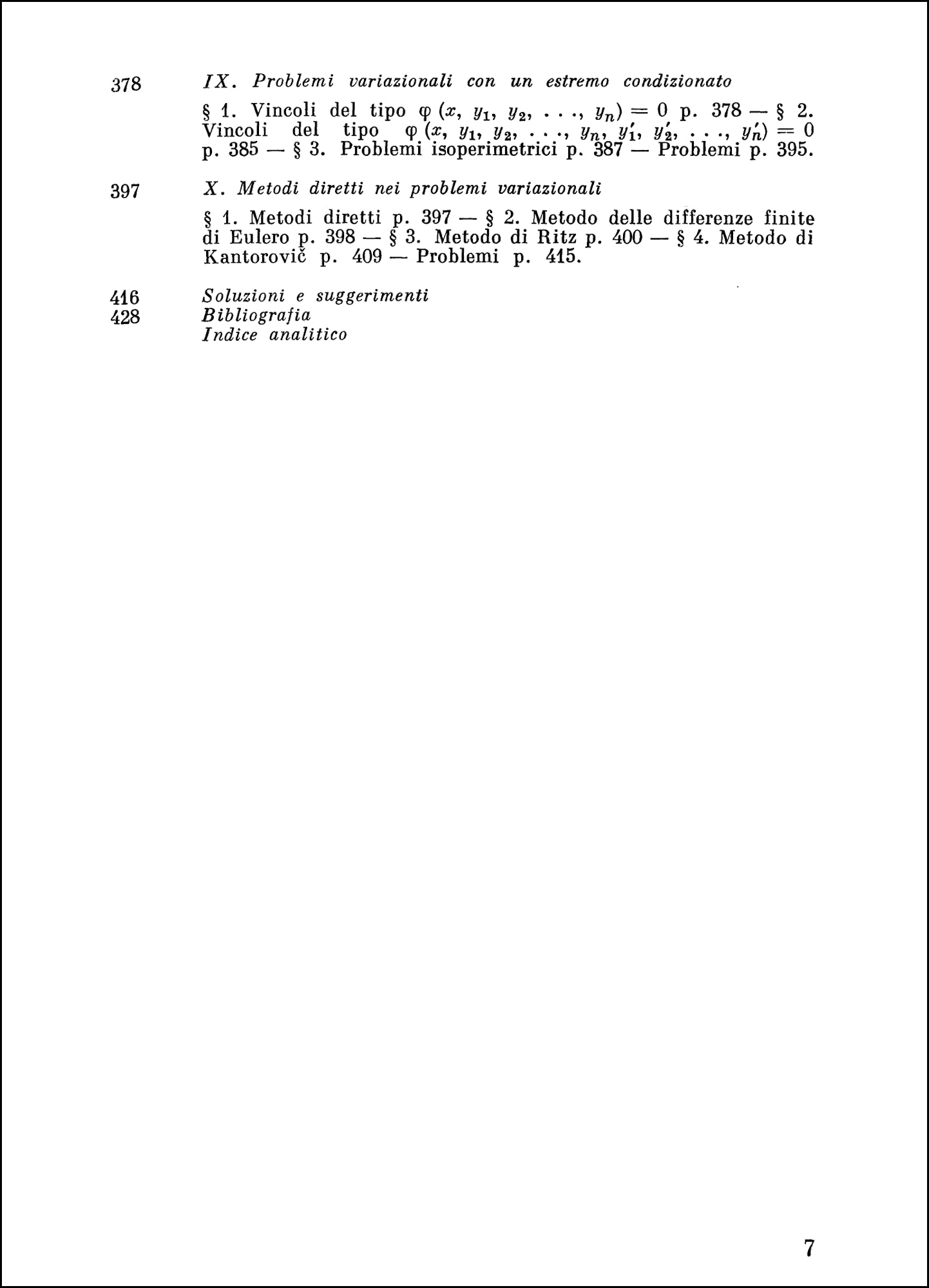 Equazioni differenziali e calcolo delle variazioni