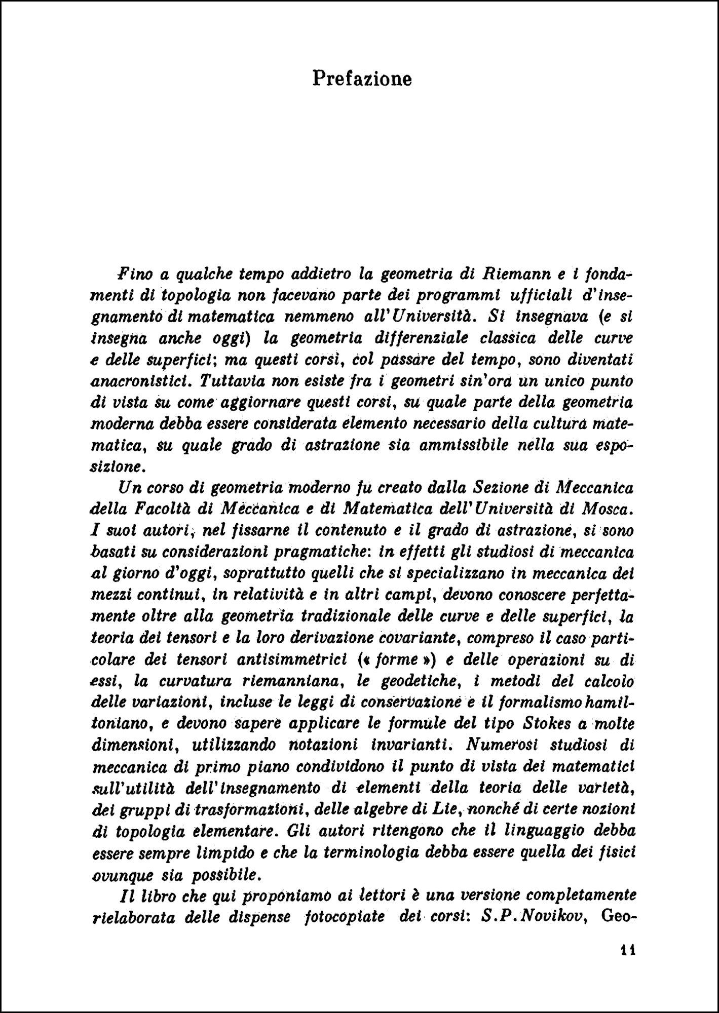 Geometria contemporanea. Metodi e applicazioni Vol. 1