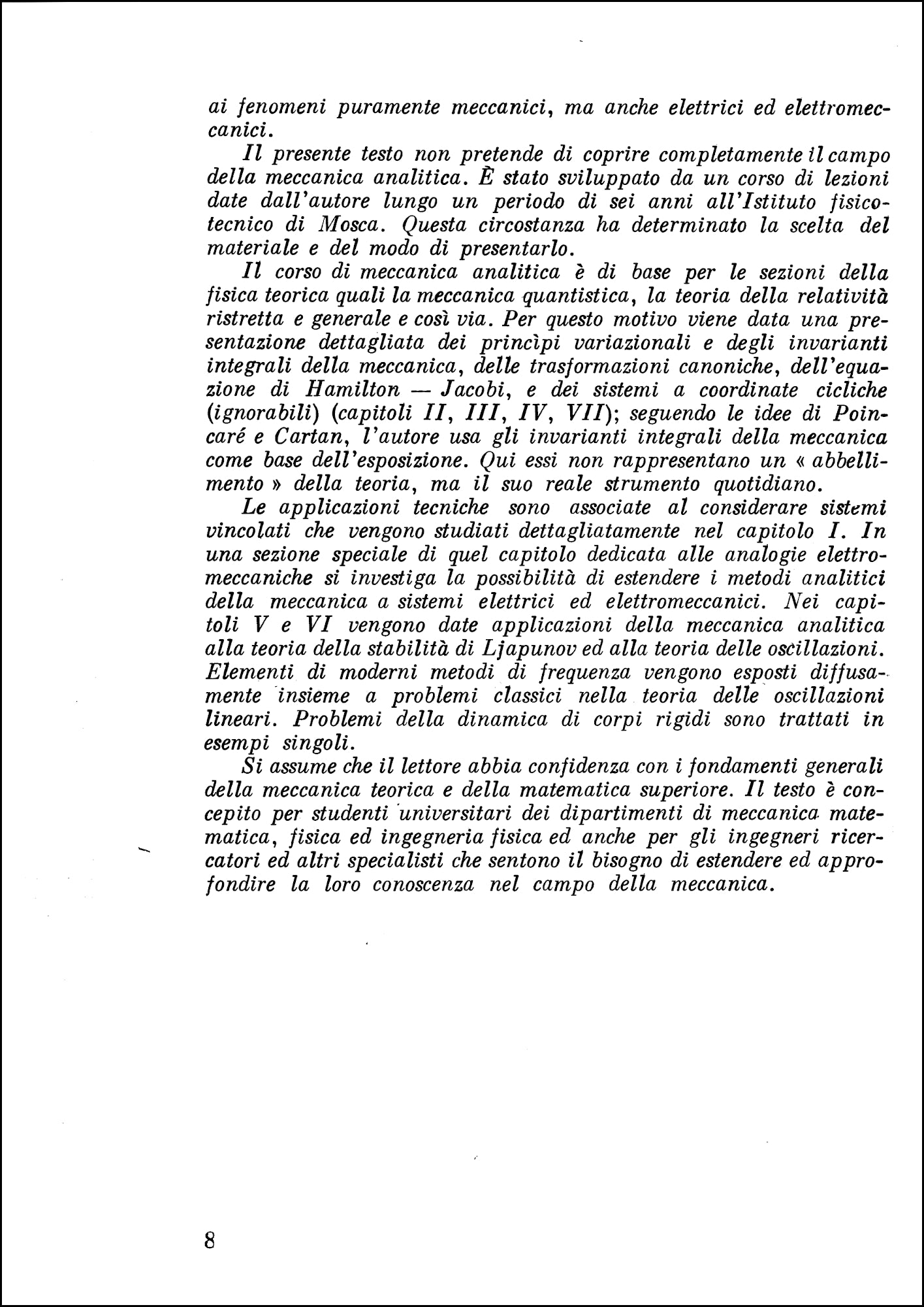 Lezioni di meccanica analitica