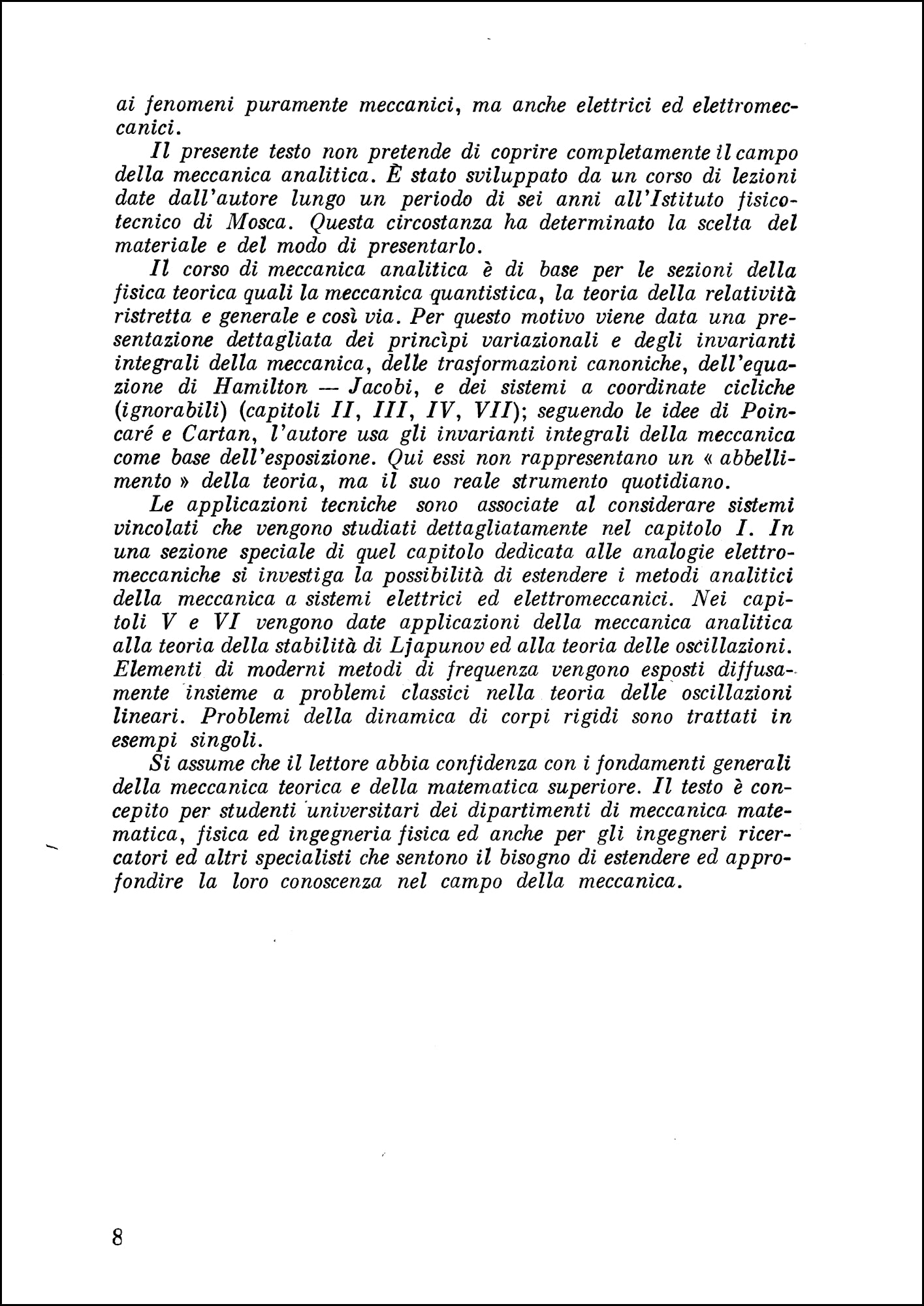 Lezioni di meccanica analitica