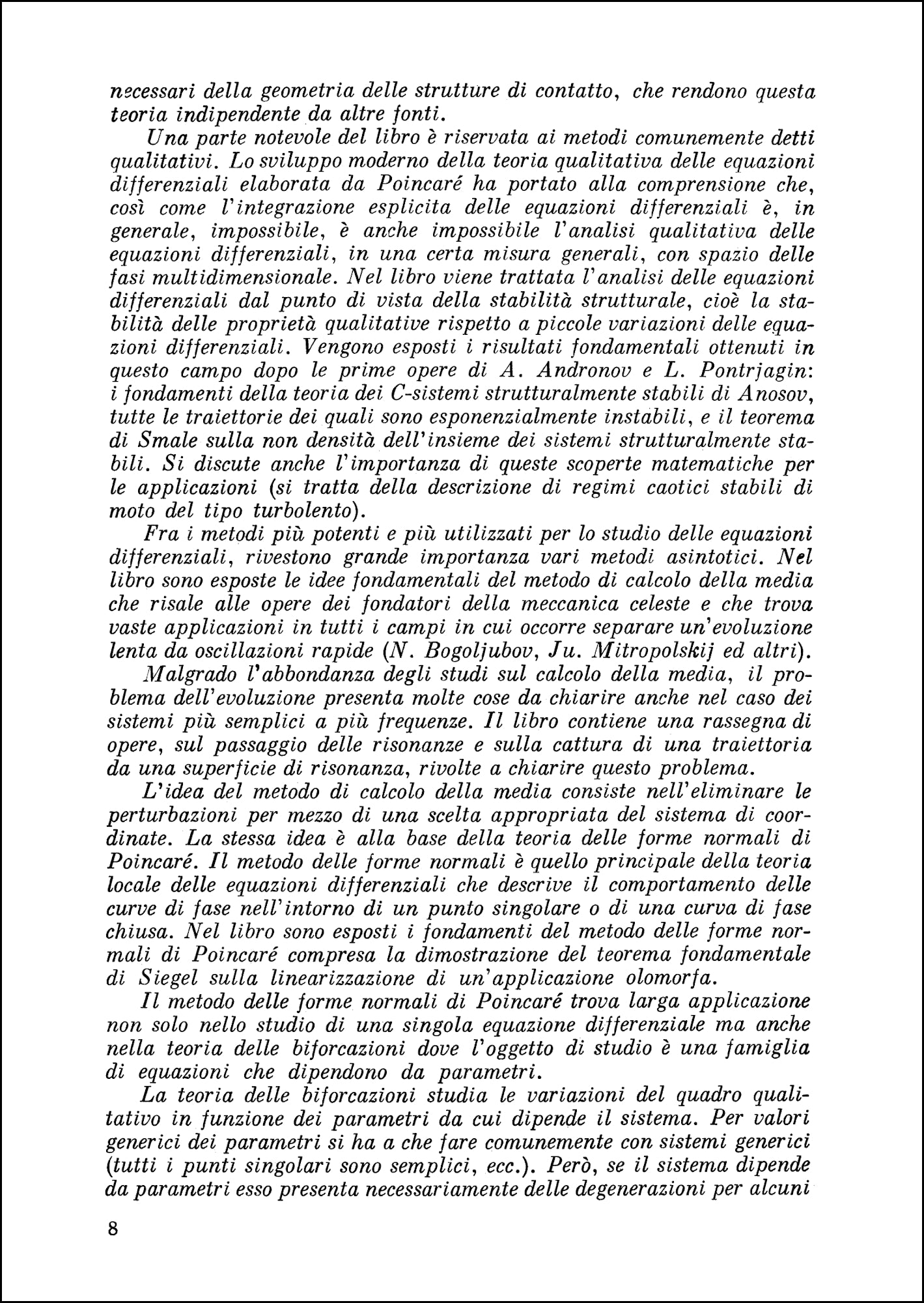 Metodi geometrici della teoria delle equazioni differenziali ordinarie