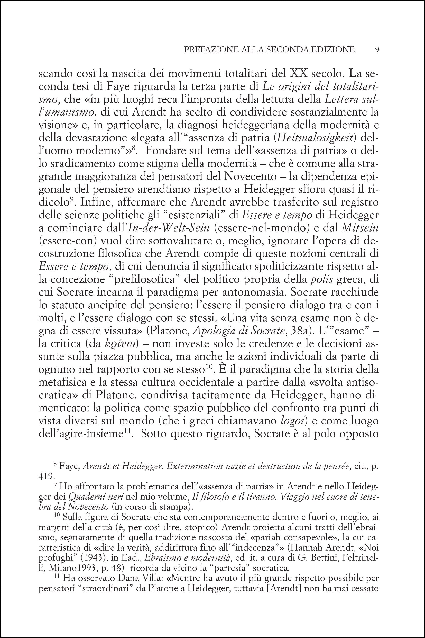 Hannah Arendt e Martin Heidegger. Alle origini della filosofia occidentale