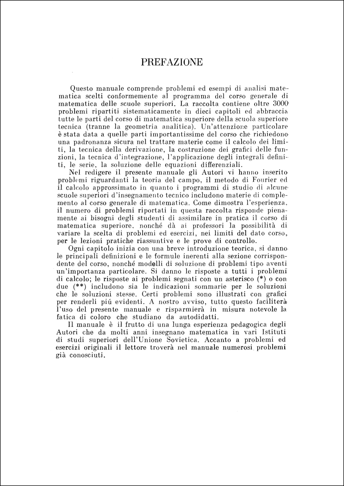 Esercizi e problemi di analisi matematica