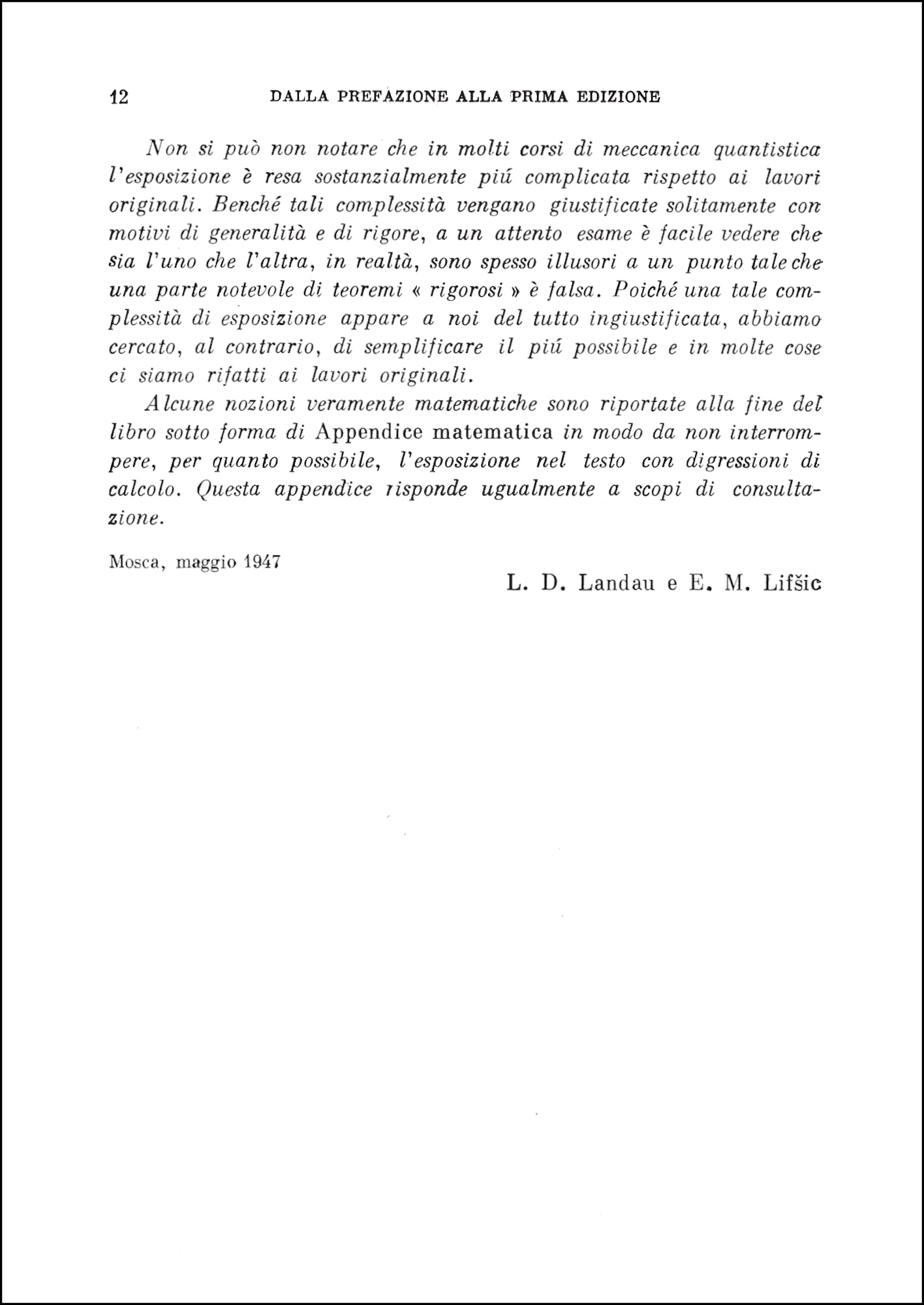 Fisica Teorica 3 - Meccanica quantistica - Teoria non relativistica