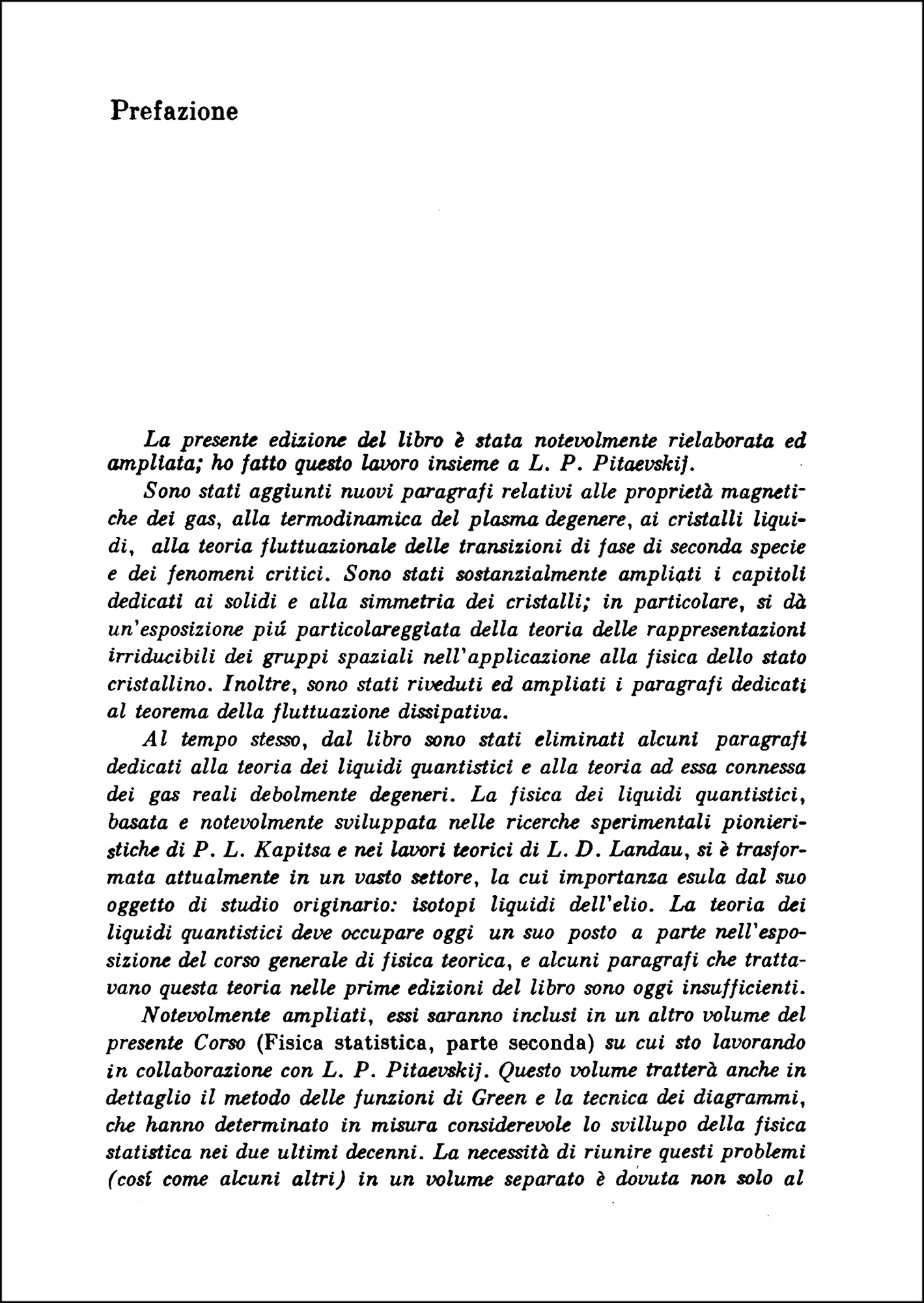 Fisica Teorica 5 - Fisica statistica - Parte prima