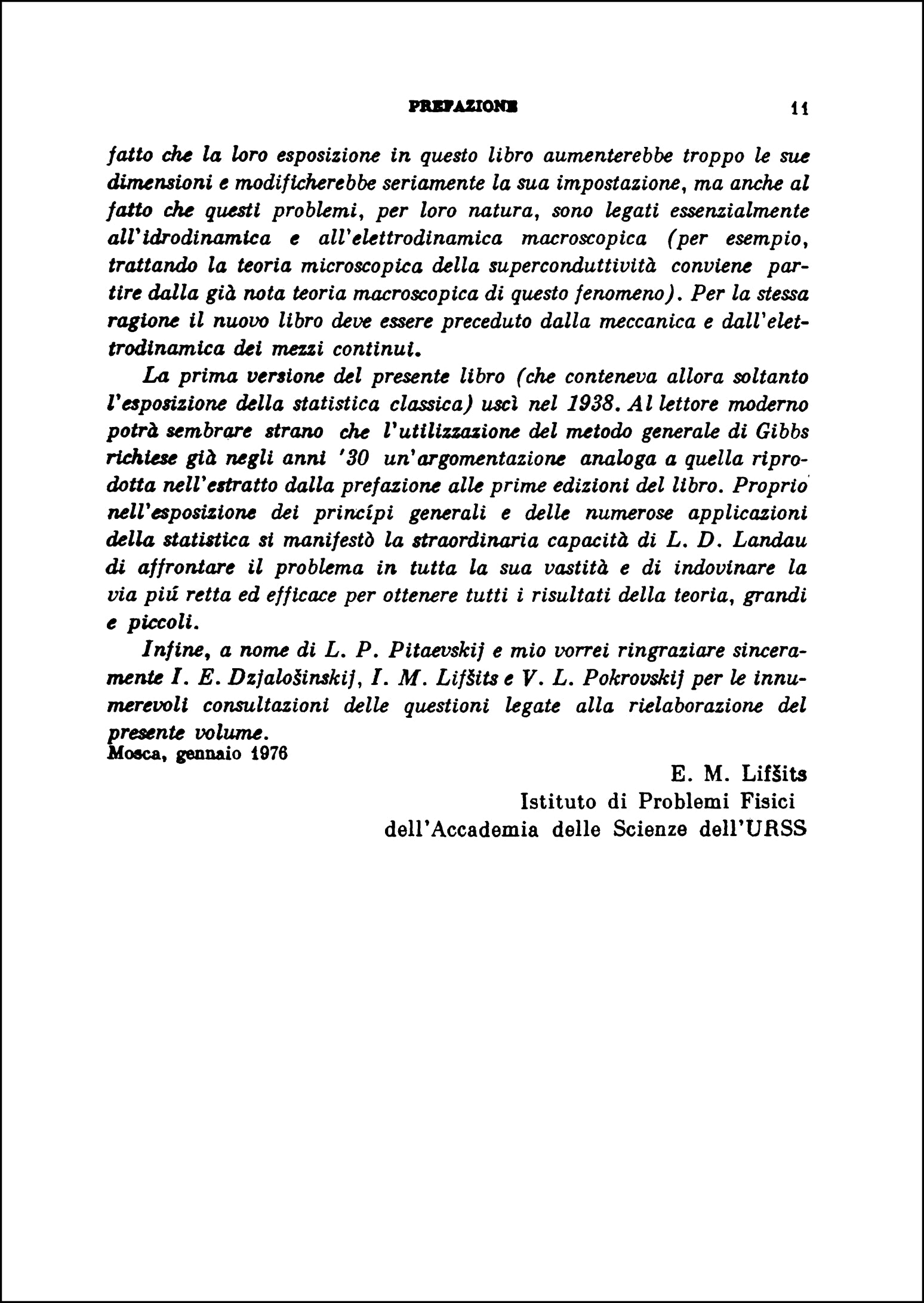 Fisica Teorica 5 - Fisica statistica - Parte prima