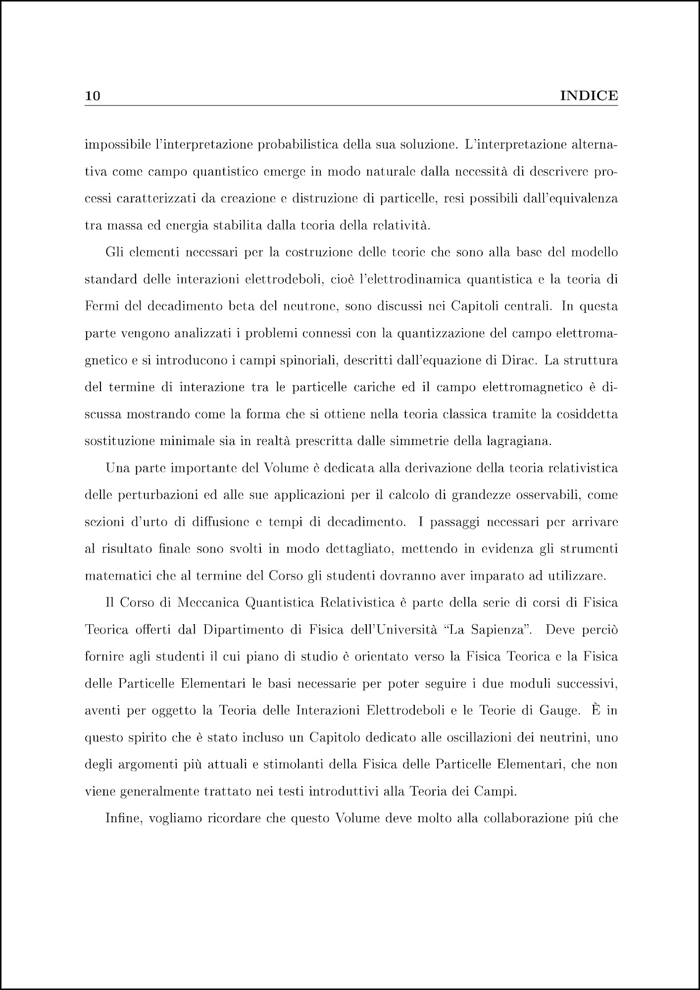 Meccanica quantistica relativistica. Introduzione alla teoria quantistica dei campi