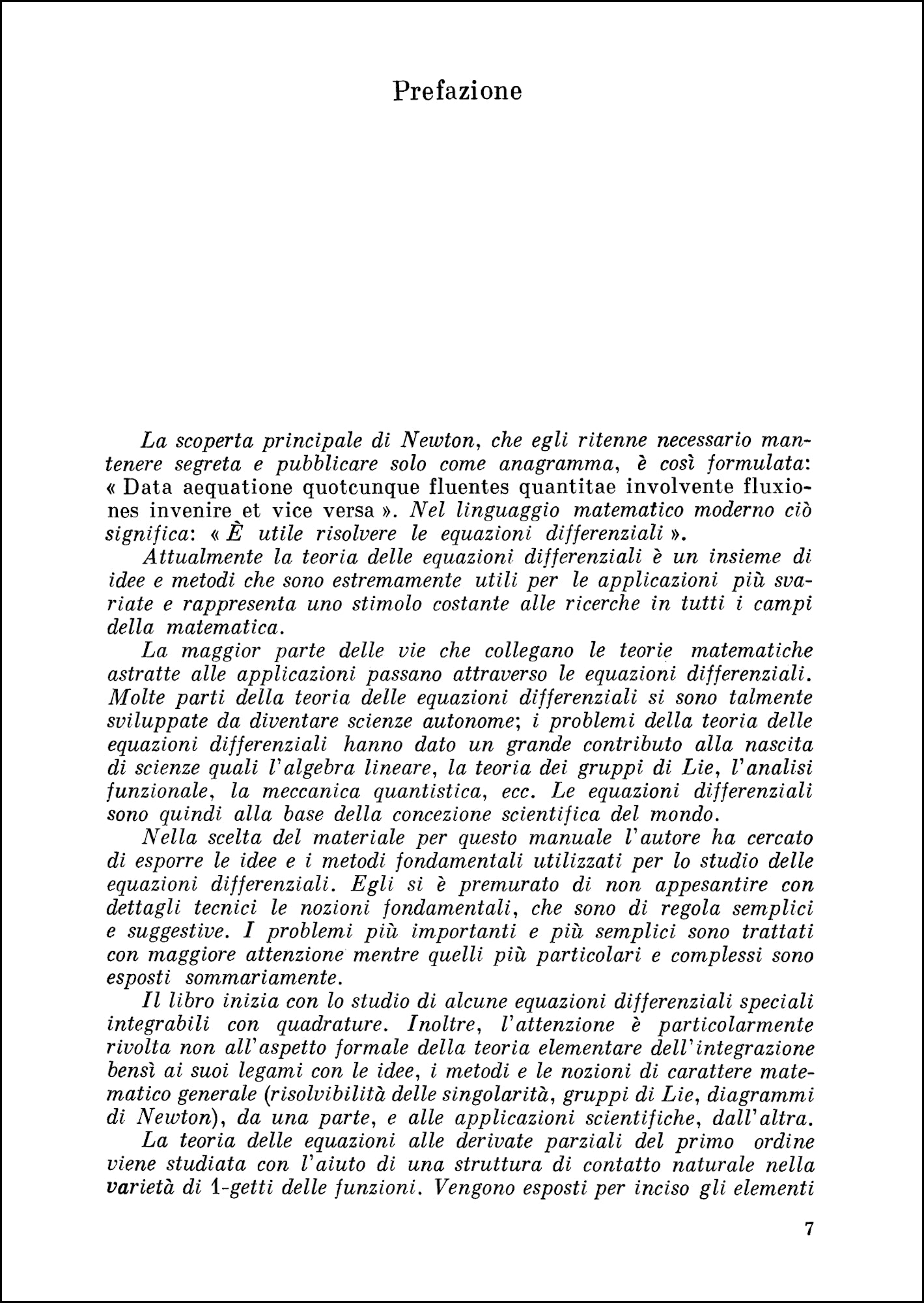 Metodi geometrici della teoria delle equazioni differenziali ordinarie