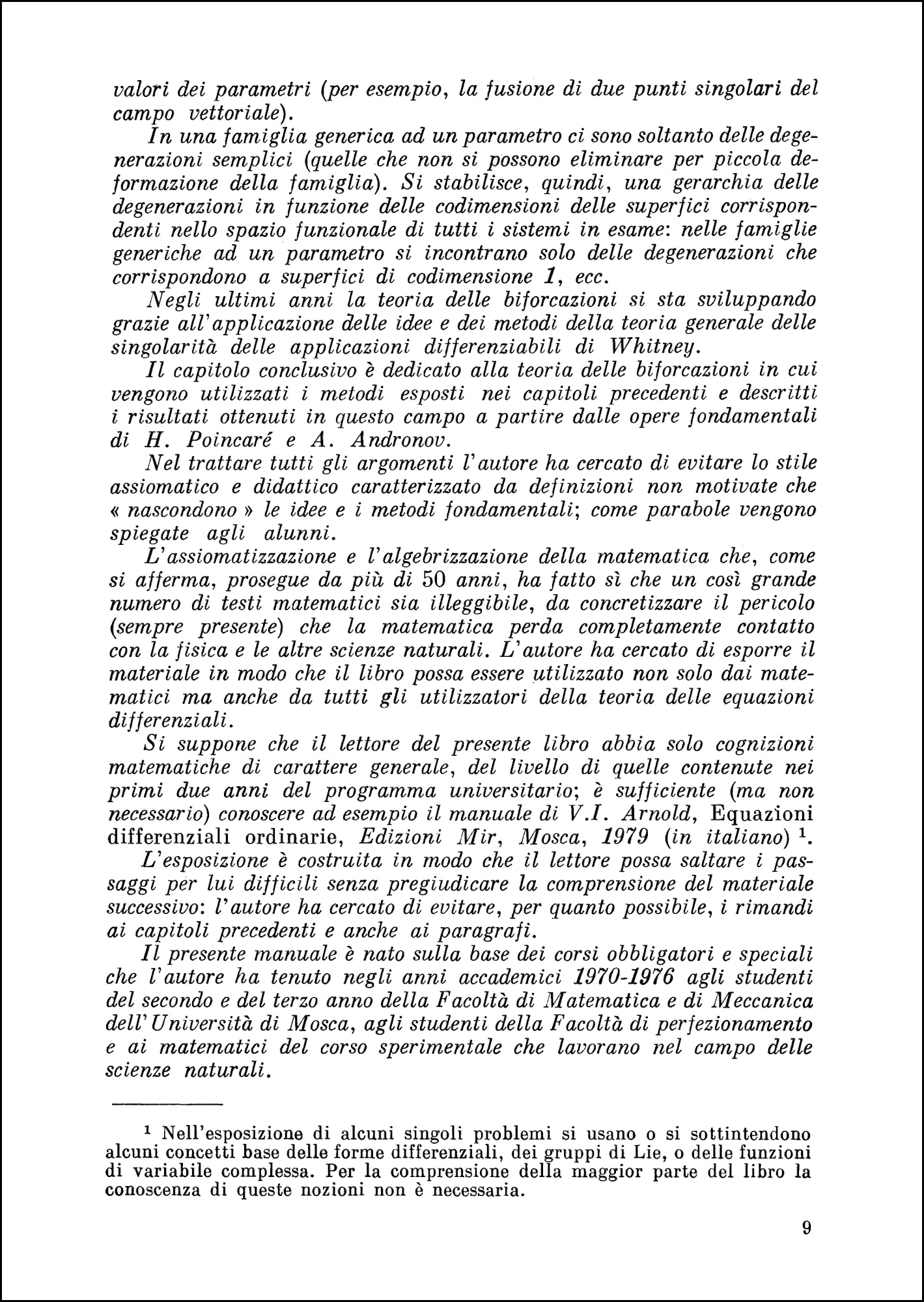 Metodi geometrici della teoria delle equazioni differenziali ordinarie