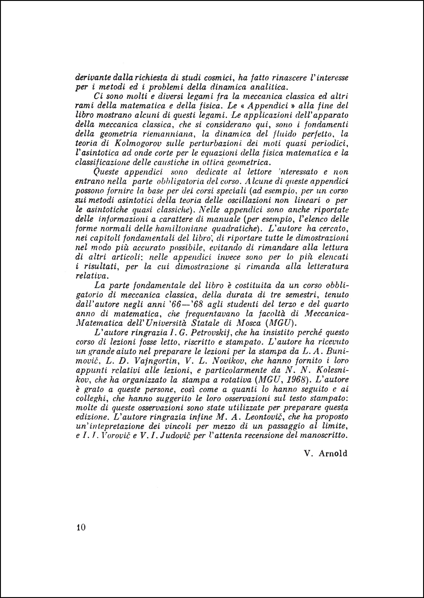 Metodi matematici della meccanica classica