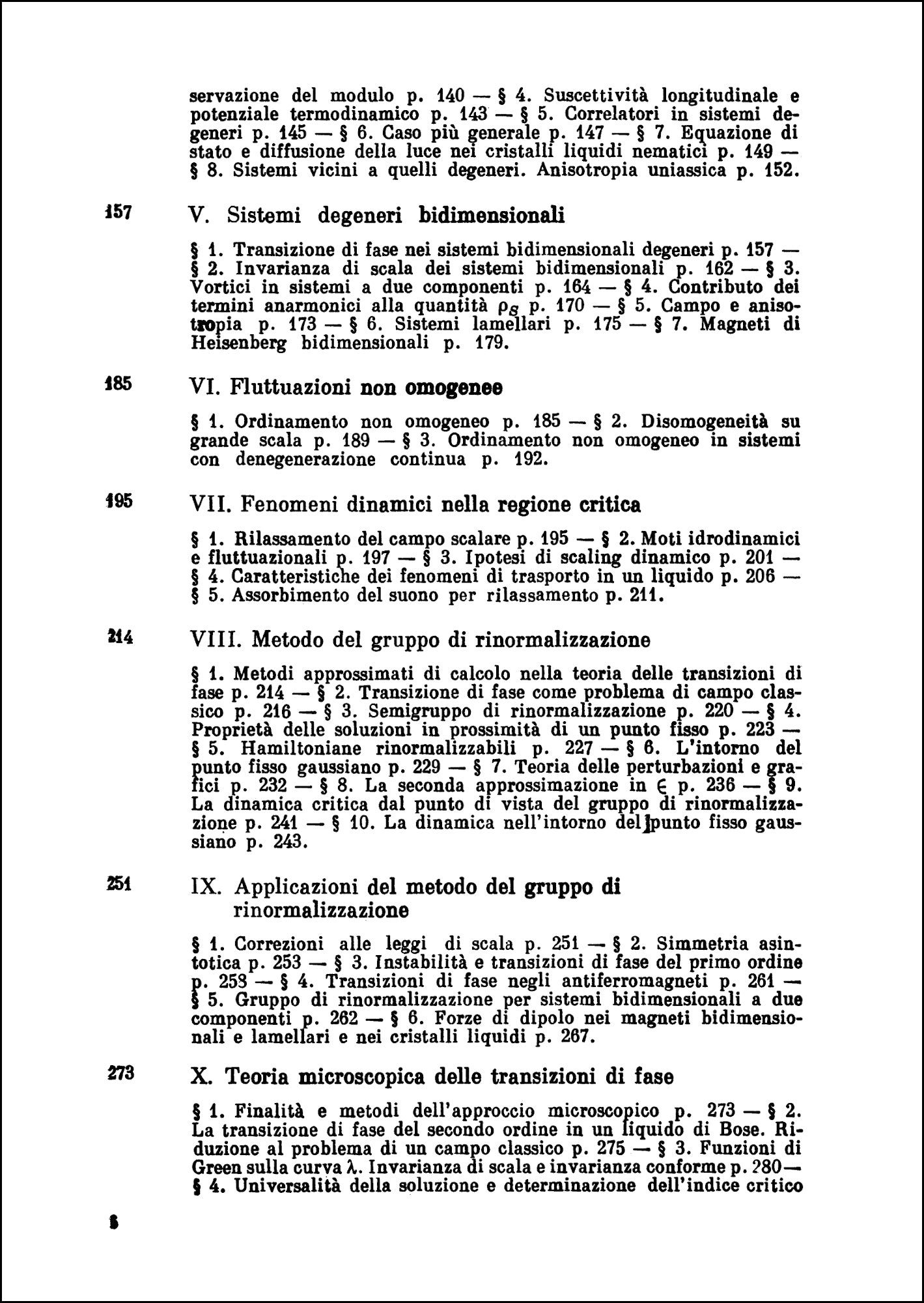 Teoria delle fluttuazioni nelle transizioni di fase