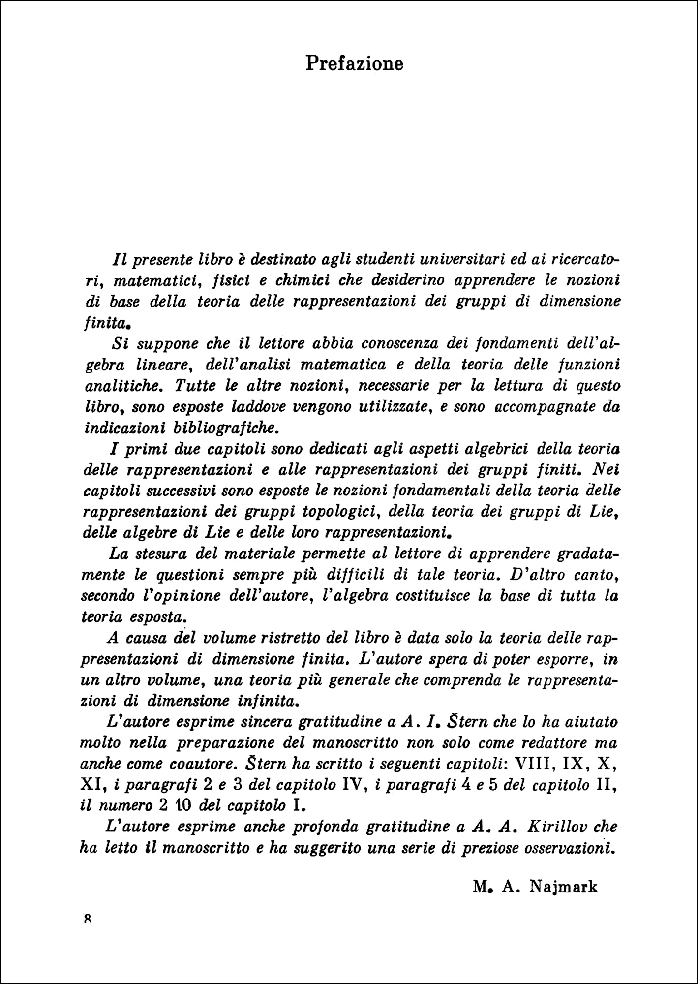 Teoria delle rappresentazioni dei gruppi