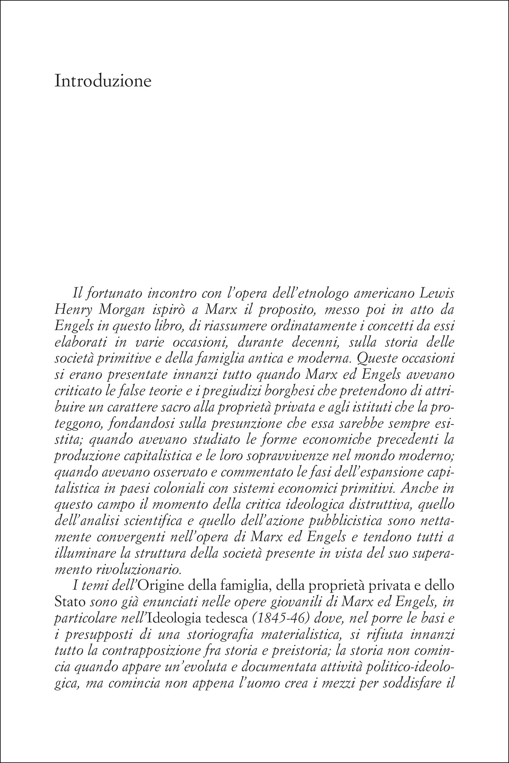 L' origine della famiglia, della proprietà privata e dello Stato