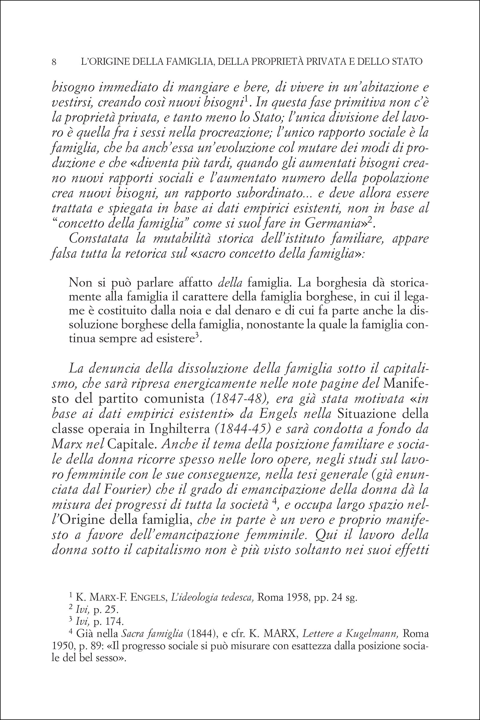 L' origine della famiglia, della proprietà privata e dello Stato